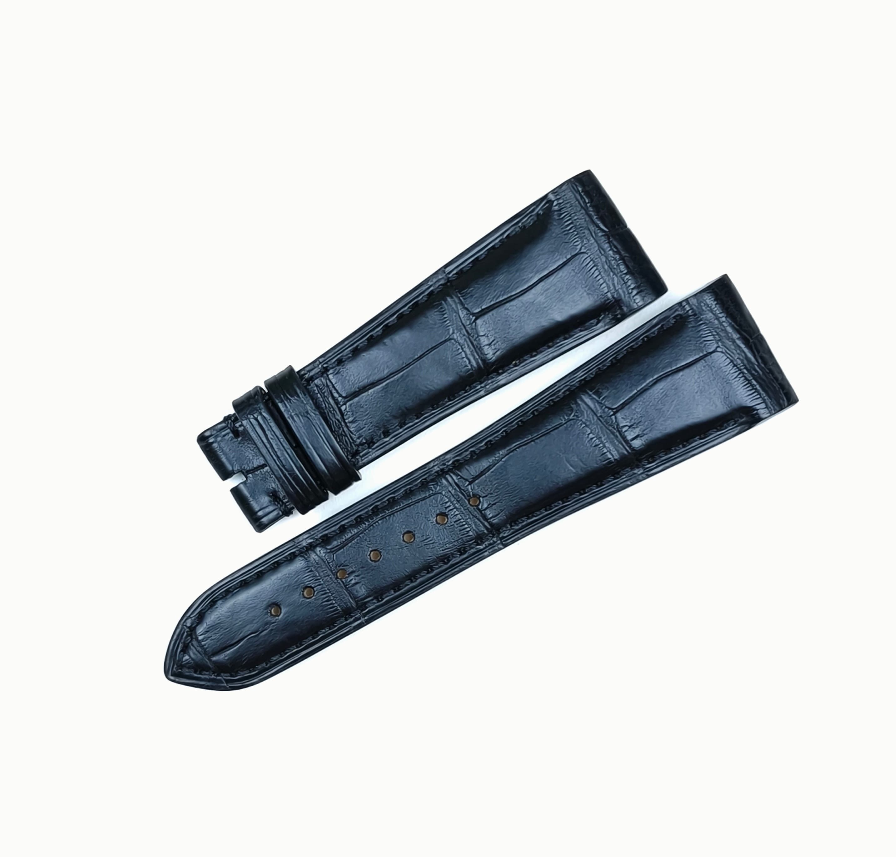 Ulysse Nardin Quadrato Dual Time чёрный ремешок